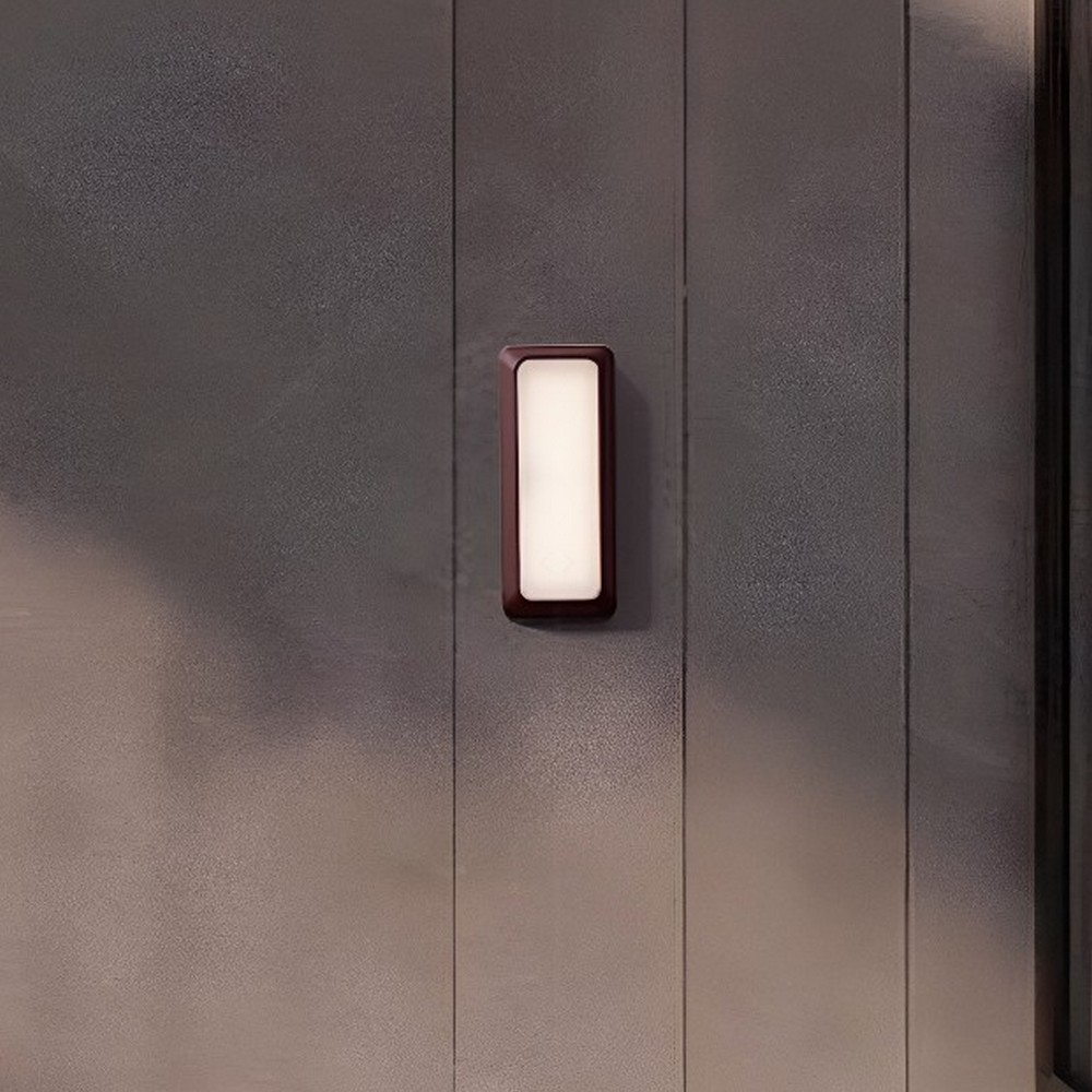 Nova Luce Appia - buiten wandverlichting - 8,5 x 20 x 3,8 cm - 5W LED incl. - IP54 - corten