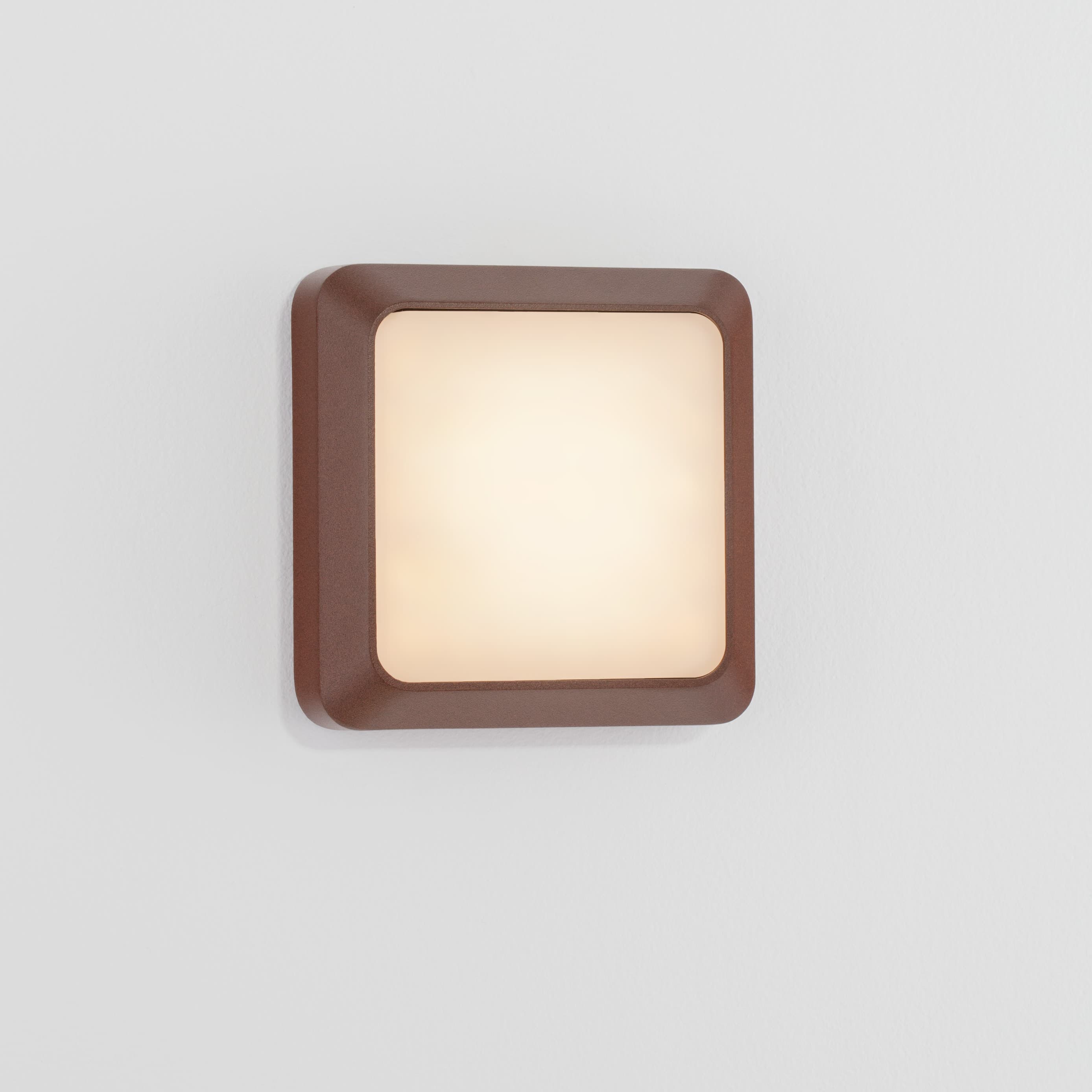 Nova Luce Appia - buiten wandverlichting - 12,5 x 12,5 x 3,8 cm - 5W LED incl. - IP54 - corten