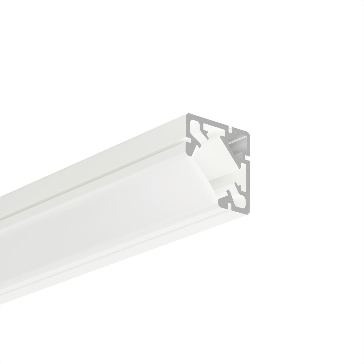 Klus 45-plus - hoek ledprofiel - 1,9 x 1,9 cm - wit