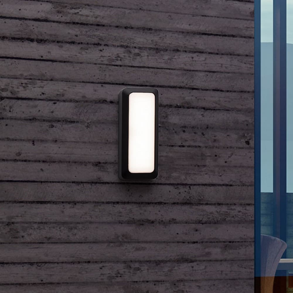 Nova Luce Appia - buiten wandverlichting - 8,5 x 20 x 3,8 cm - 5W LED incl. - IP54 - donker antraciet