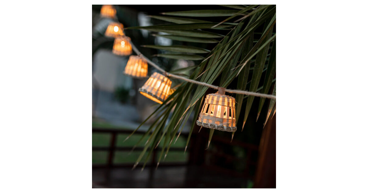 Rotan Ball Fairy Lights, EONHUAYU Batterij Werkt - 20 LEDs - 3m/9.8ft Clear Cable - Rotan Ball String Lights door Decoraties Lights (Warm Wit Rood