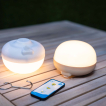 New Garden Cherry - draagbare oplaadbare lichtbron met afstandsbediening - Ø 11 x 9 cm - 8,5W LED incl. - IP54 - wit - 3000K