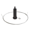 KLUS RG-1 - bevestigingsset inclusief kabel 100cm - zwart