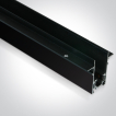 ONE Light magnetisch railsysteem MAXI - inbouwprofiel voor 12 mm gipsplaat - 2 meter - 7,5 x 5 cm - zwart