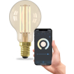 Calex Smart LED lamp - Ø 4,5 x 11 cm - E14 - 4,9W - dimfunctie via app - 1800 tot 3000K - goud