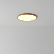Nordlux Oja - badkamer plafondverlichting - Ø 42,4 x 2,3 cm - 24W dimbare LED incl. (2700K) - IP54 - houtfolie