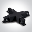 ONE Light Square Track Accessories - X-connector - 3-fase railsysteem - 16A - zwart