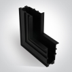 ONE Light magnetisch railsysteem MIDI - vertikaal inbouwhoekprofiel - 11 x 4,4 x 6,8 cm - zwart