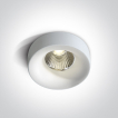 ONE Light Floating Ring Range - inbouwspot - Ø 85 mm, 68mm inbouwmaat - 12W dimbare LED incl. - IP65 - wit