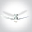ONE Light White Body - plafondventilator met licht en afstandsbediening - Ø 132 x 35 cm - 22W LED incl. - wit