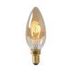 Lucide LED bulb - filament lamp dimbaar - Ø 3,5 x 9,8 cm - E14 - 3W - 2200K - amber