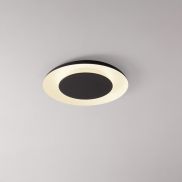 Nova Luce Epos - plafondlamp - Ø 60 x 6 cm - 38W dimbare LED incl. - zandzwart en wit