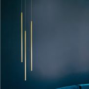 Nova Luce Elettra - hanglamp - Ø 1,5 x 200 cm - 5W LED incl. - messing goud
