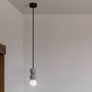 Nova Luce Zero - hanglamp - Ø 8 x 115 cm - grijs