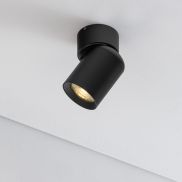 Nova Luce Amecy - opbouwspot 1L - Ø 6 x 11 cm - zandzwart