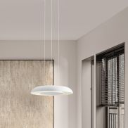 Nova Luce Epos - hanglamp - Ø 40 x 145 cm - 24W dimbare LED incl. - zandwit