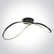 ONE Light Decorative - plafondverlichting - 70 x 32 x 27 cm - 40W dimbare LED incl. - zwart