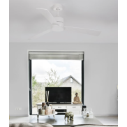 Nova Luce Axel - plafondventilator met afstandsbediening en licht optie - Ø 137,1 x 38,2 cm - 18W LED incl. - wit