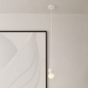Nova Luce Zero - hanglamp - Ø 8 x 115 cm - zandwit