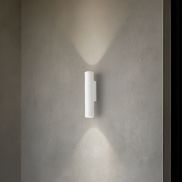 Nova Luce Torrin - buiten wandverlichting - Ø 4,5 x 23 x 7,5 cm - 6W LED incl. - IP65 - zandwit