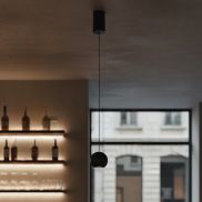 VK Lighting Aira - hanglamp - Ø 6,5 x 190 cm - 5,6W LED incl. - zwart