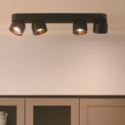 Nordlux Pitcher - opbouwspot - 65,9 x 10 x 11,6 cm - zwart en goud