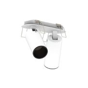 VK Lighting Coko - opbouwspot met inbouwrozet - 12,5 x 4,5 x 7,3 cm - 100 x 35 mm inbouwmaat - 2 x 6W LED incl. - wit