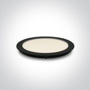 ONE Light Round Recessed Panels - inbouwspot - Ø 22,3 x 2,2 cm - 18W LED incl. - IP40 - zwart - CCT