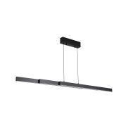 Searchlight Linear LED - hanglamp - 95-150 x 18 x 150 cm - 39W dimbare LED incl. - instelbare lichtkleur - zwart