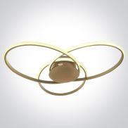 ONE Light Decorative - plafondverlichting - 65 x 8,2 cm - 60W dimbare LED incl. - champagne