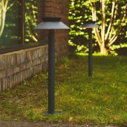 Nordlux Justina - tuinpaal op zonne-energie met bewegingsmelder op piek - Ø 23 x 60 cm - 5W LED incl. - IP44 - antraciet