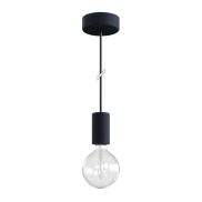 Creative Cables Eiva - buitenhanglamp met siliconen plafondbevestiging - Ø 12,5 x 164,5 cm - IP65 - steenkool zwart