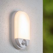 Lucide Hups IR - buiten wandlamp met sensor - 11,9 x 4,5 x 21,2 cm - 10W LED incl. - IP54 - wit
