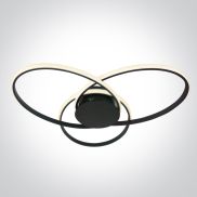 ONE Light Decorative - plafondverlichting - 65 x 8,2 cm - 60W TRIAC dimbare LED incl. - zwart