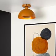 Lucide Siemon - plafondverlichting - Ø25 x 19 cm - okergeel