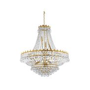 Searchlight Versailles - luster - Ø 80 x 250 cm - goud en transparant
