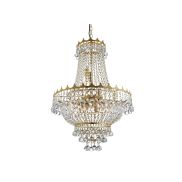 Searchlight Versailles - luster - Ø 55 x 132 cm - goud en transparant