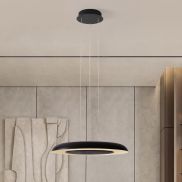 Nova Luce Epos - hanglamp - Ø 60 x 145 cm - 38W dimbare LED incl. - zandzwart en wit