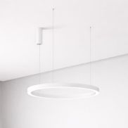 Nova Luce Elowen - hanglamp - Ø 80 x 150 cm - 77W dimbare LED incl. - wit