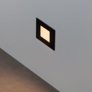 Nova Luce Rudy - inbouw wandverlichting - 12 x 8 x 4,7 cm - 3W LED incl. - IP65 - zandzwart