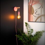 Lucide Pola - wandverlichting - 12 x 12 x 16 cm - roze