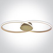 ONE Light Decorative - plafondverlichting - 71 x 6 cm - 40W dimbare LED incl. - champagne