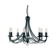 Searchlight Maypole - luster - Ø 60 x 100 cm - zwart