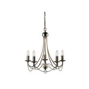 Searchlight Maypole - luster - Ø 46 x 100 cm - antiek messing