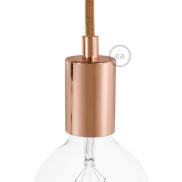 Creative Cables - E27 fitting met cilindervormige metalen kabelhouder - Ø 4,2 x 6,2 cm - koper