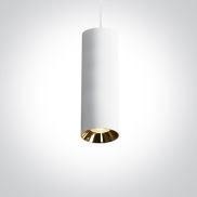 ONE Light Cylinder - hanglamp - Ø 7,5 x 224 cm - wit