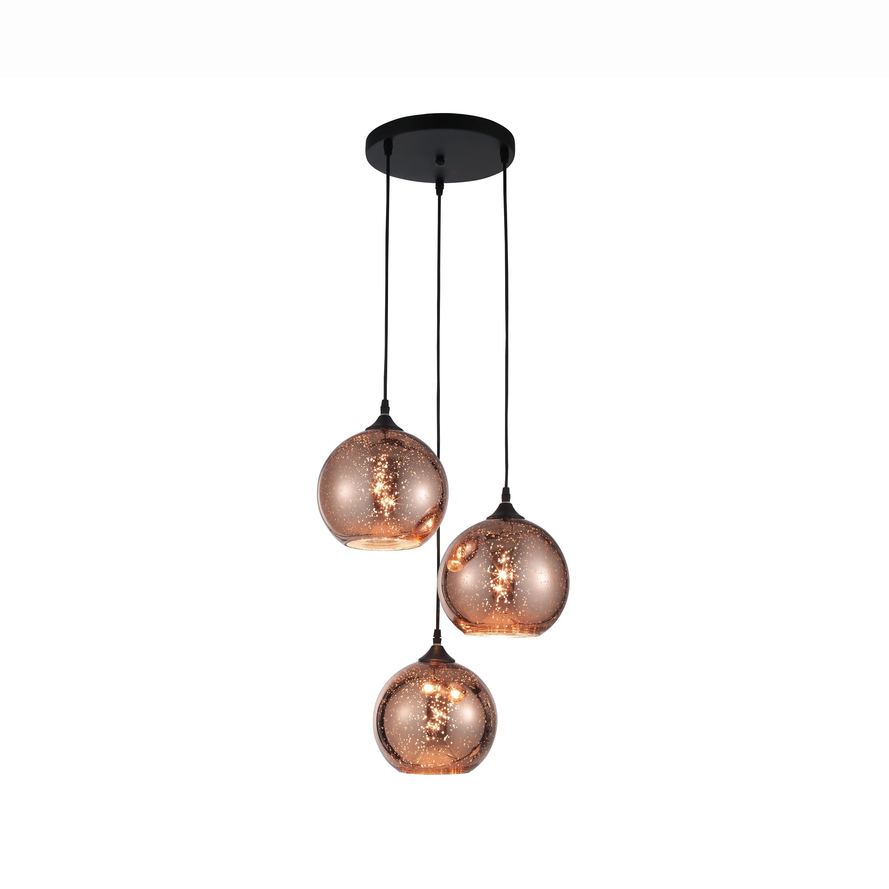 Nova Luce Blaze - hanglamp - x 155 cm - koper | Lichtkoning