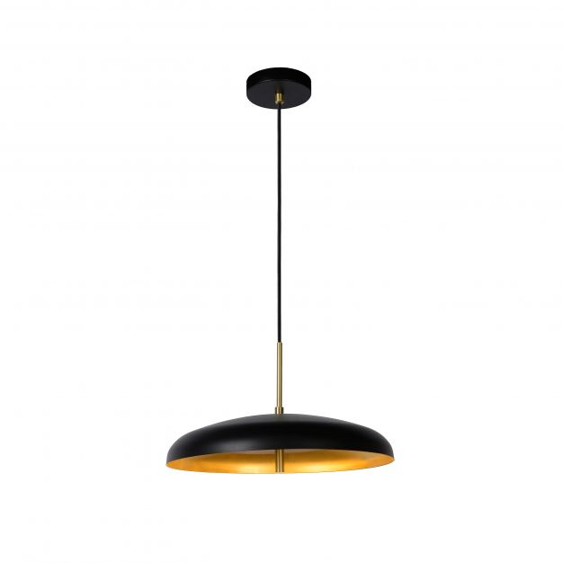 Lucide Elgin - hanglamp - Ø 38 x 157 cm - zwart en goud