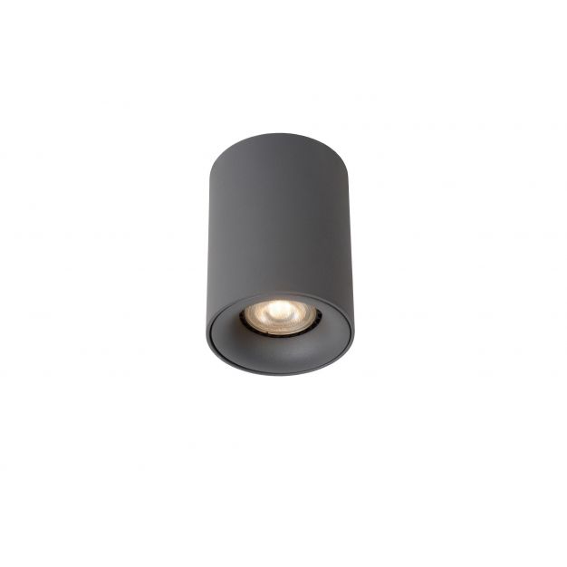 Lucide Bentoo Round - opbouwspot - Ø 8 x 11 cm - 4,5W dimbare LED incl. - grijs