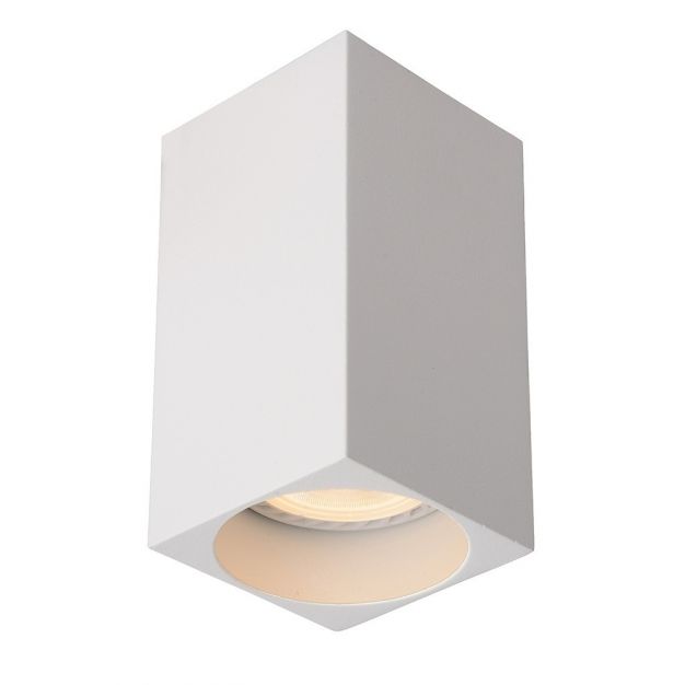 Lucide Delto vierkant - opbouwspot - 5,5 x 5,5 x 10 cm - 5W dimbare LED incl. - dim to warm - wit